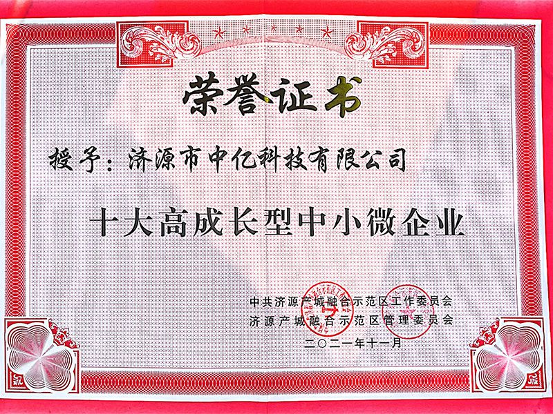 十大高成長型中小微企業